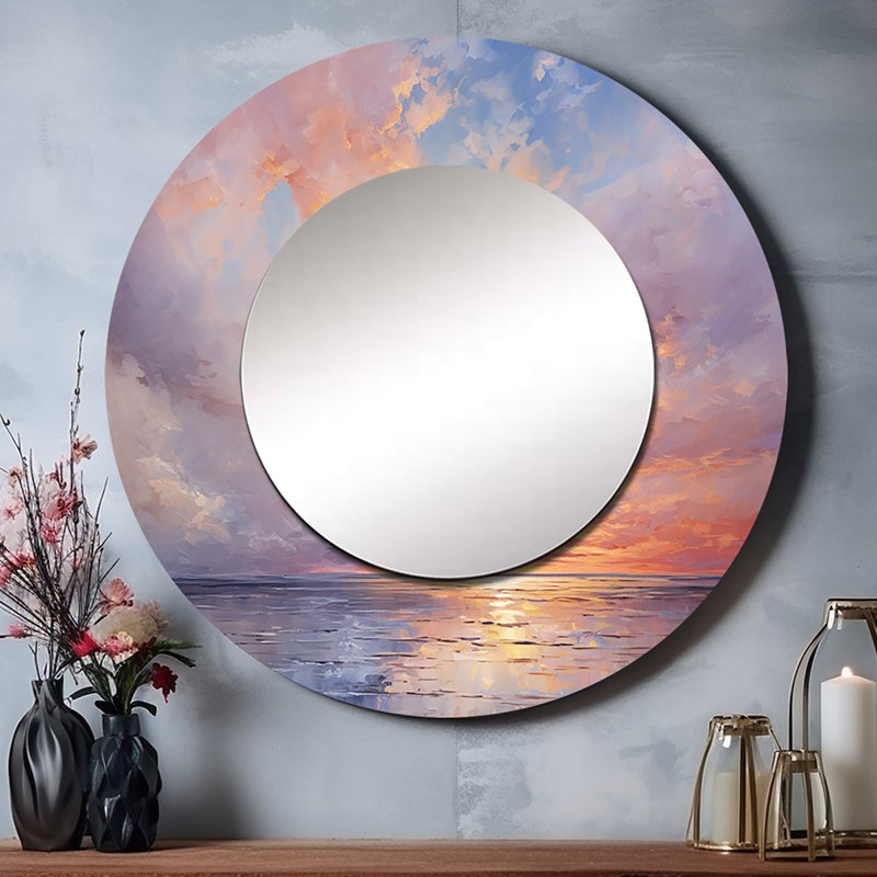 Salla - Landscapes Round Mirror Wall Decor, 36" x 36"