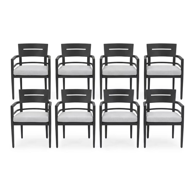 Ensemble de 8 chaises d'extérieur Modern