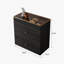 Zyannah High-quality Modern Nightstand,Glass Top-133028673