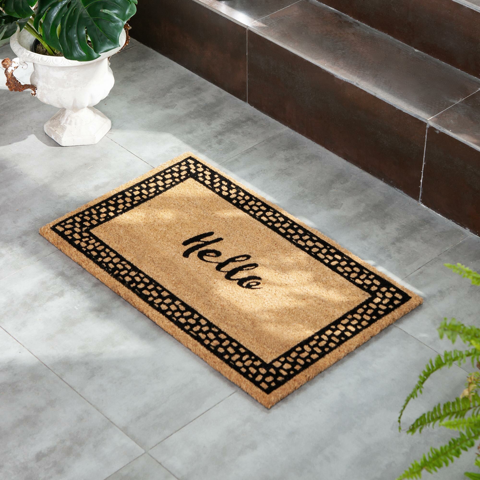 Slover PVC Back Printed 30.5 in. x 18.5 in. Non-Slip Outdoor Door Mat