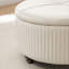 Repose-pieds rond avec rangement en velours Bula-943753751