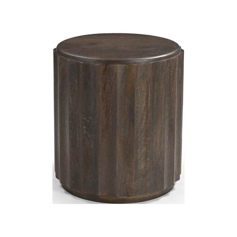 Josiane Solid Wood End Table, Walnut