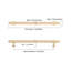 10 Pack Knurled Cabinet Handles,192MM Hole Center,Gold