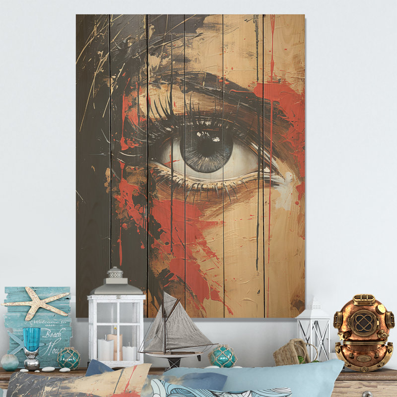 Buccaneer Rogues Reflections I - pirate, art sur bois de pin naturel, H 20 po x l 10 po