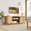 Unfinished TV Stand for TVs up to 75" with Fireplace Included