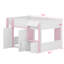 Lit mezzanine surélevé de style chalet avec un coin de jeu intégré et un système de rangement à plusieurs compartiments-2123140495