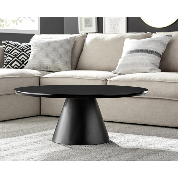 East Urban Home Palm Luxury Pedestal Round Coffee Table & Reviews | Wayfair