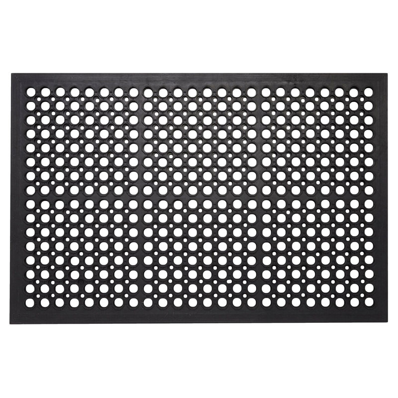 Aderholt All Purpose Anti Fatigue Versatile Rubber Floor Mat with Drain Holes, Commercial, Industrial Bar Area Mat
