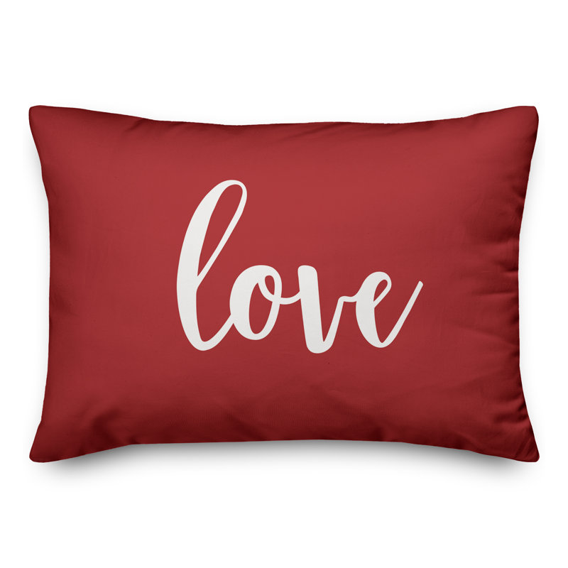  Housse de coussin rectangulaire et insert, Rouge