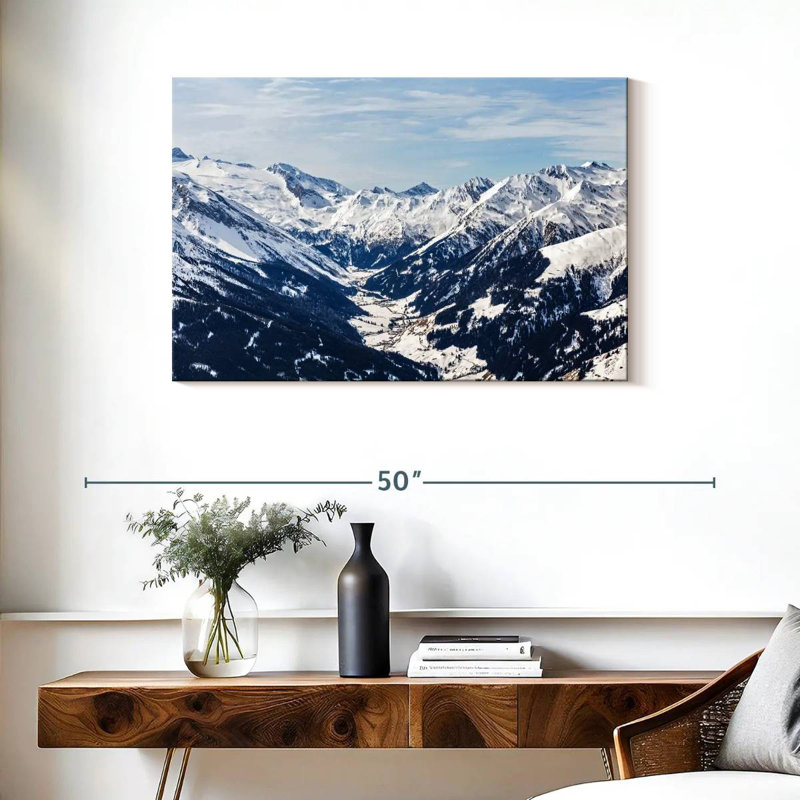 Alvord, montagnes enneigées des Alpes, H 24 po x l 36 po