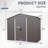 8Ft X 4Ft Outdoor Metal Storage Shed-123283126-123283130