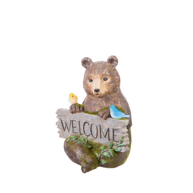 Statue de jardin solaire et amis Brinley