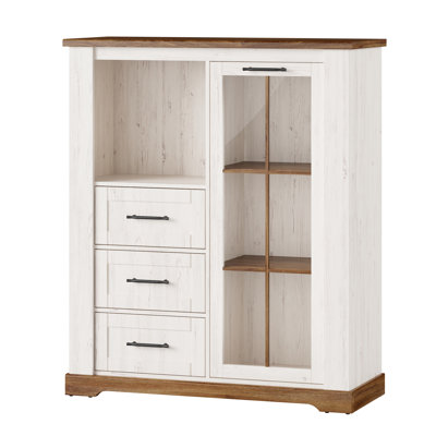 COUNTRY 1-Door 3-Drawer Display Cabinet