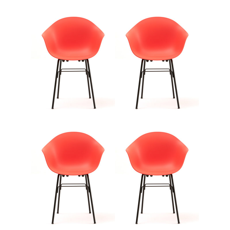 TA Armchair (Set of 4), Red/Black