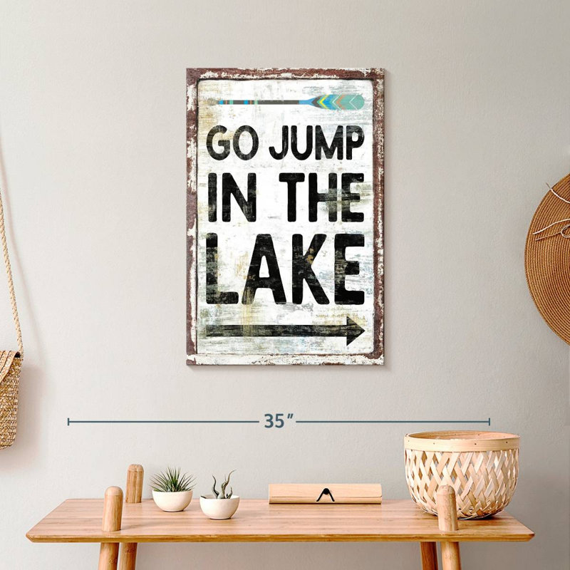 «Go Jump In The Lake», impression sur toile, H 24 po x l 16 po x P 1,25 po