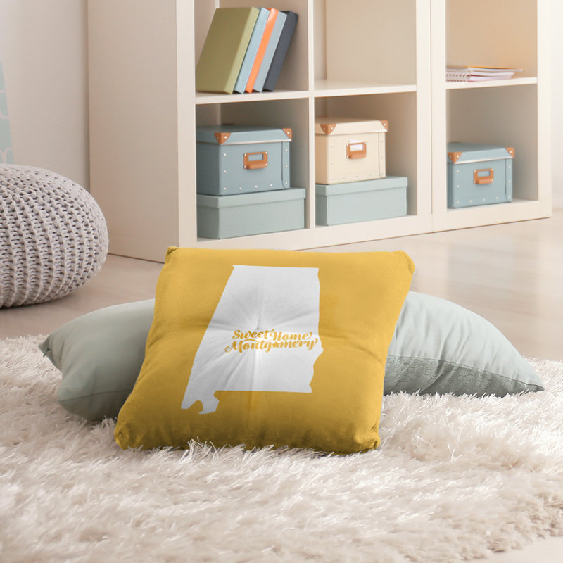 Housse de coussin et insert, H 26 po x l 26 po, Jaune, Montgomery