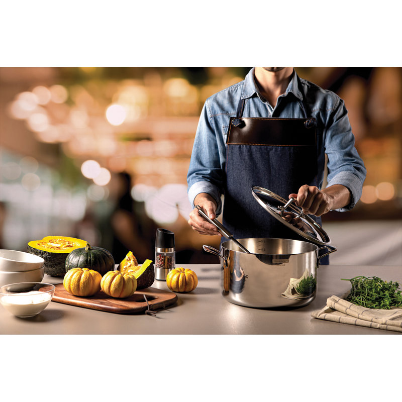 Tramontina Grano 3-PLY Stainless Steel Round Dutch Oven, 20cm, 3.5L