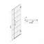 Porte de douche l 34 "x H 72" Pivot sans cadre avec verre à motif