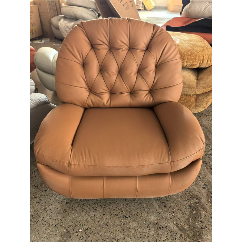 Upholstered Shell Chair, Brown