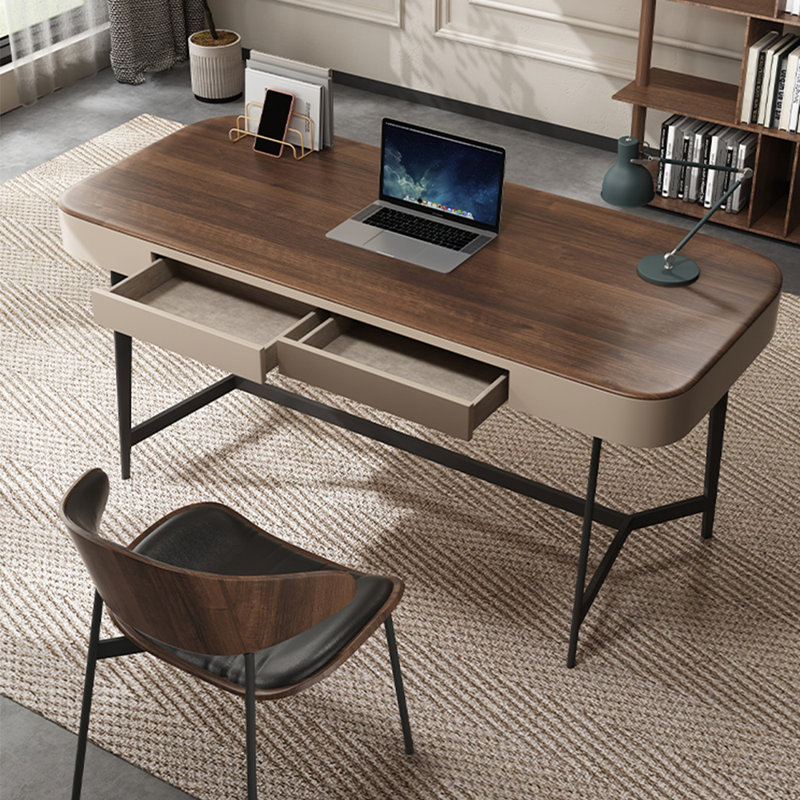 Ensemble de bureau d'écriture rectangulaire et chaise, 30.31" H x 62.99" W x 25.59" D