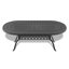 Ensemble de salle à manger 9 pièces en fonte d'aluminium toutes saisons comprenant 2 chaises pivotantes, 6 chaises de salle à manger et une table ovale avec cadre noir (Identique à: W1710S00471)