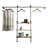 Imron 82.68'' Industrial Pipe Clothing Rack
