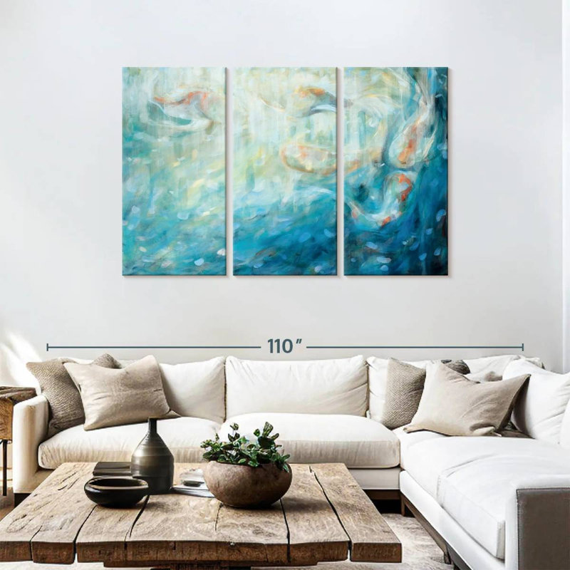 Brampt Playing Koi, 48" H x 74" W