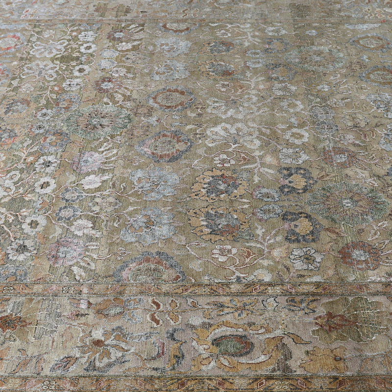 Brown Alchemy Traditional Wool Silk Blend Rug - 8'10" x 12'6"
