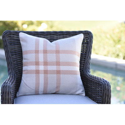 Pacifica Plaid Outdoor Throw Pillow
