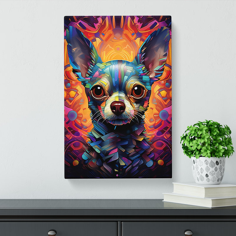 Chihuahua Futurism - Wrapped Canvas, 60cm H x 40cm W x 3cm D
