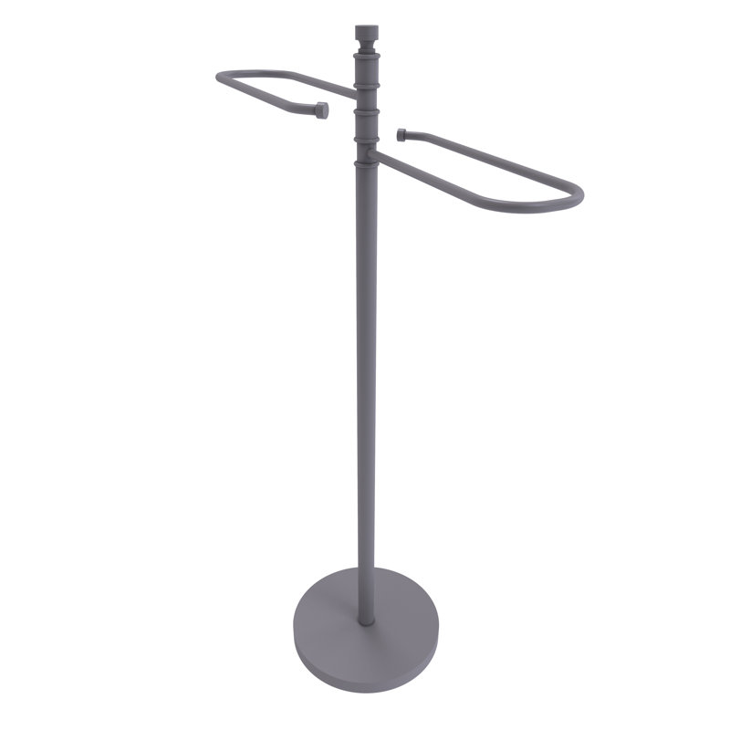 Porte-serviettes sur pied contemporain, Gris mat