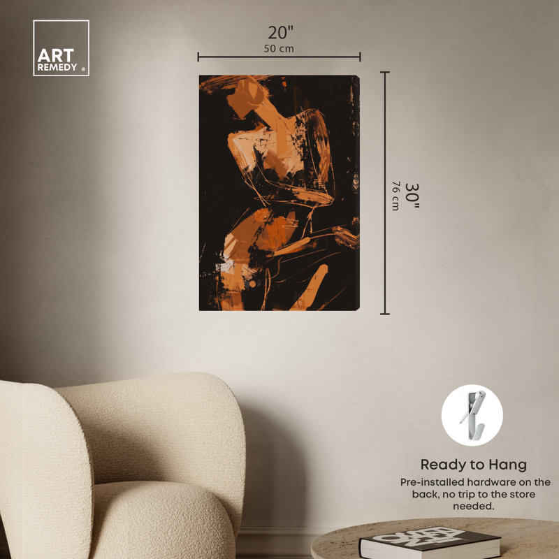 «Graceful Abstraction» par Art Remedy, Toile tendue, H 30 po x l 20 po