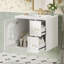 Ensemble de meuble-lavabo mural 24 po pour petit espace, armoire de salle de bain avec lavabo en céramique, 2 tiroirs et 1 porte à fermeture en douceur