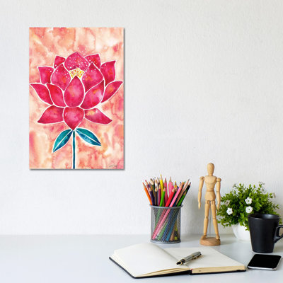 Strickler pêche fond magenta fleur de lotus
