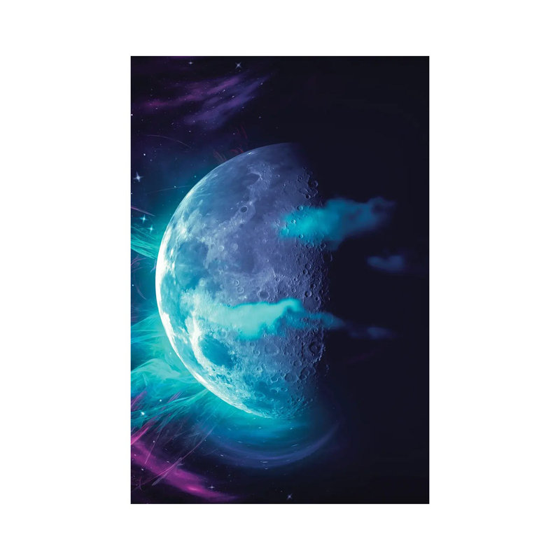 Moon 1 Piece Wrapped Canvas Painting, 101.6 cm H x 66.04 cm W x 3.175 cm D