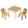 Duquette Kids 3 Piece Square Play Or Activity Table and Chair Set