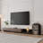 Extendable TV Stand For Tvs Up To 85'', Living Room Cabinet Set Includes Tv Stand And Glass Display Cabinet
