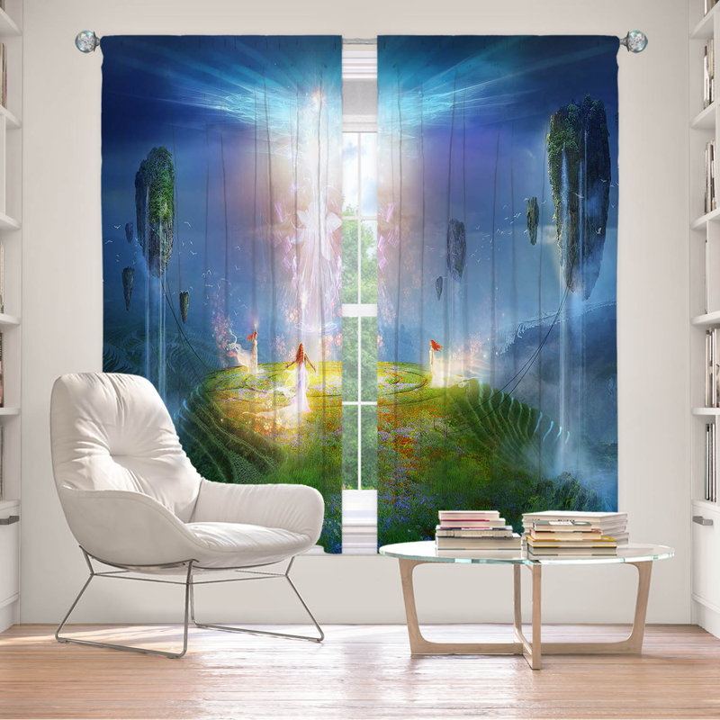 La paire de rideaux obscurcissant en polyester Canella filtre la plupart des rideaux de lumière, L 40 po x L 82 po