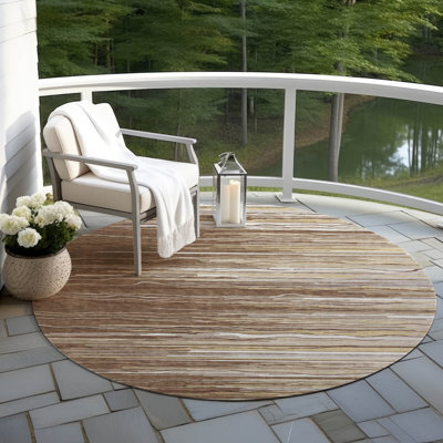 Tapis intérieur / extérieur brun Ayra 