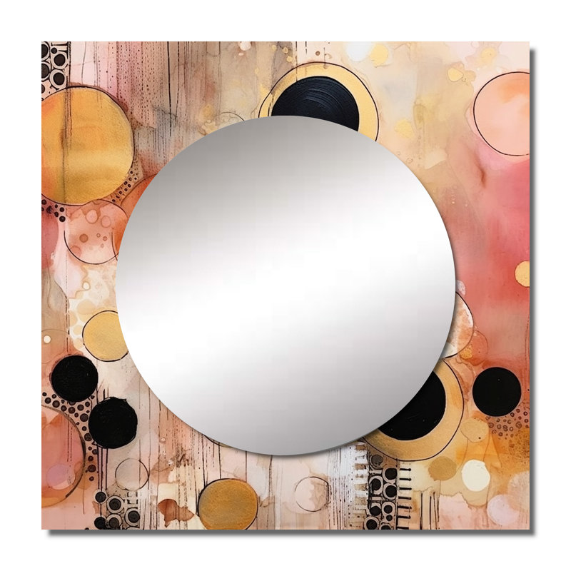 Avent - Geometric Large Square Mirror For Wall Art Decor, 23" x 23"