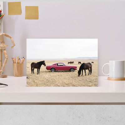 Art mural paysage de cheval sauvage classique