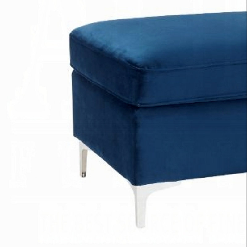 Repose-pieds modulaire en velours avec repose-pieds et repose-pieds