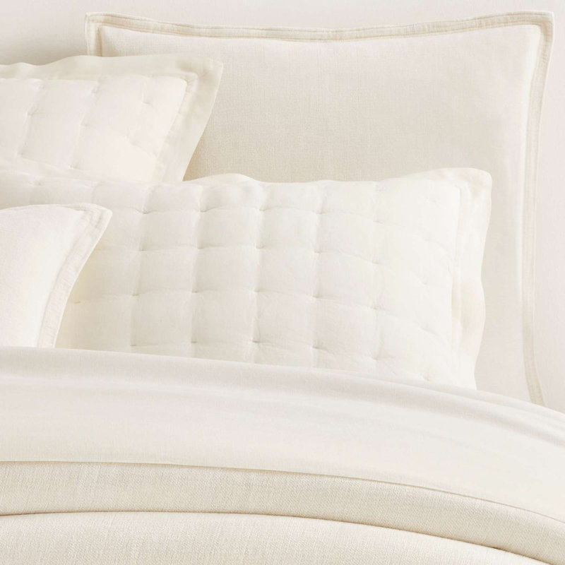 Sumptuous Chenille Ivory Sham, Euro