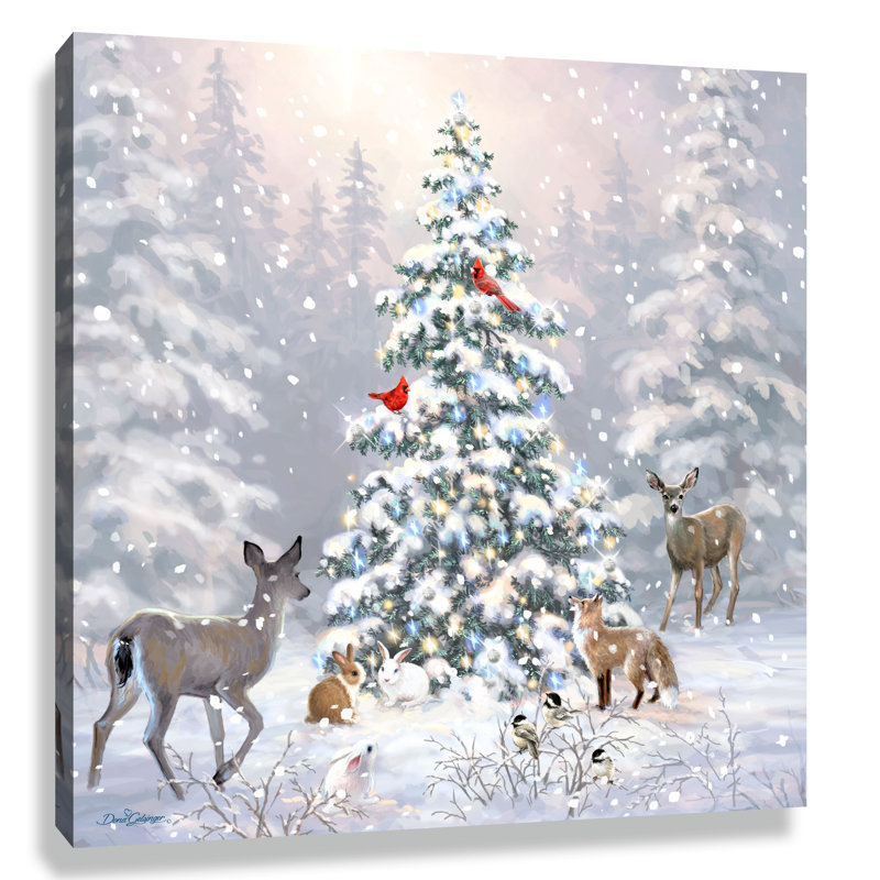 Motif de Noël Woodland avec cristaux éblouissants