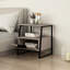 Aires Modern Bedside Table | 45 x 40 x 50 cm | Drop Door Cabinet with Metal Frame-1957490331