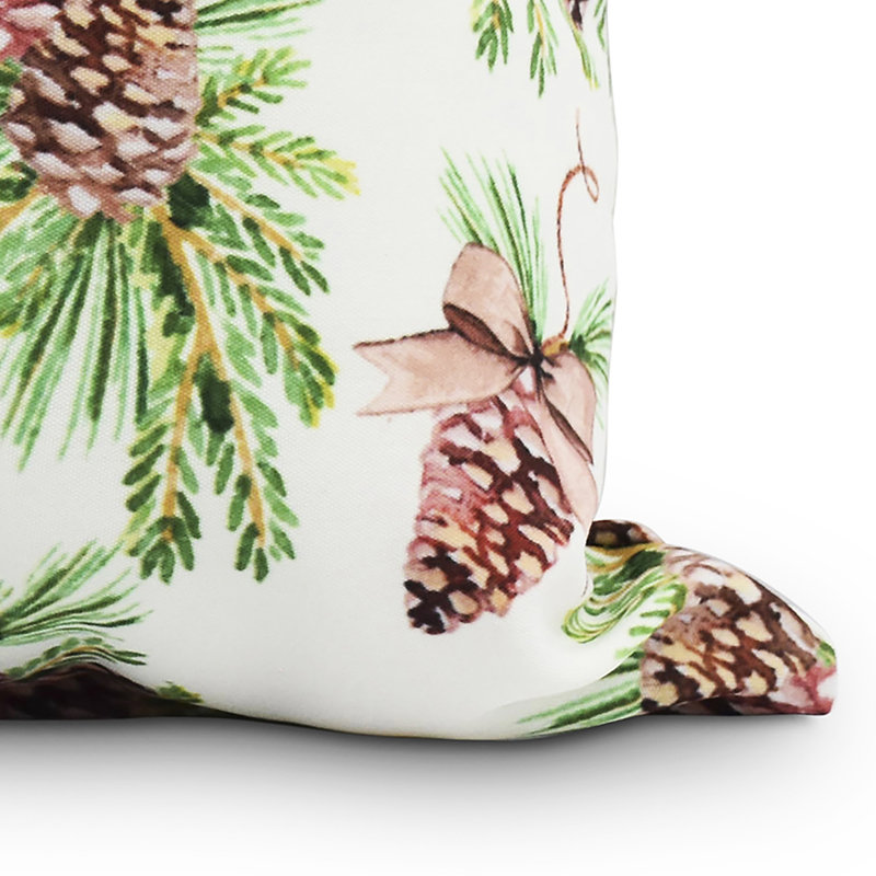Housse et insert de coussin Winter Winter, 18 po x 18 po, Blanc