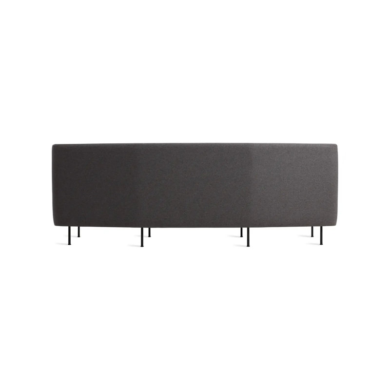 Bloke Sofa, Gabro Gray Wool Blend, 34" H x 95" W x 32" D, Oblivion