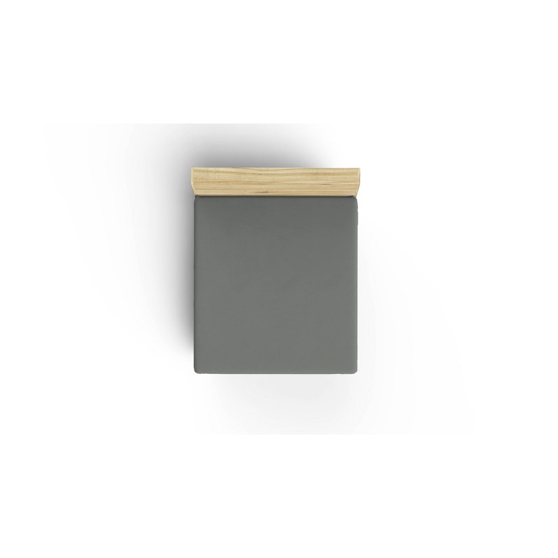 100% Cotton Double Fitted Sheet, Dark Grey, 51.2 x 78.7 inches | Sanforized, Antibacterial Protection, 142 Thread Count | Machine Washable at 86°F, Soft and Durable for Ultimate Comfort in Your Bedroom