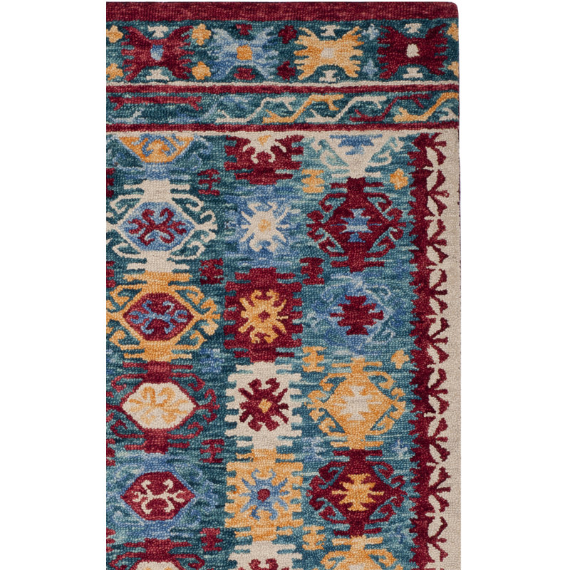 Tapis en laine touffeté à la main Vahakn, Tapis de couloir 2 pi 3 po x 7 pi