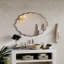 Miroir mural ovale 22 po x 30 po, miroir de meuble-lavabo décoratif avec cadre en métal noir, miroir d'appoint moderne pour entrée, chambre à coucher-1288377795-1288017166